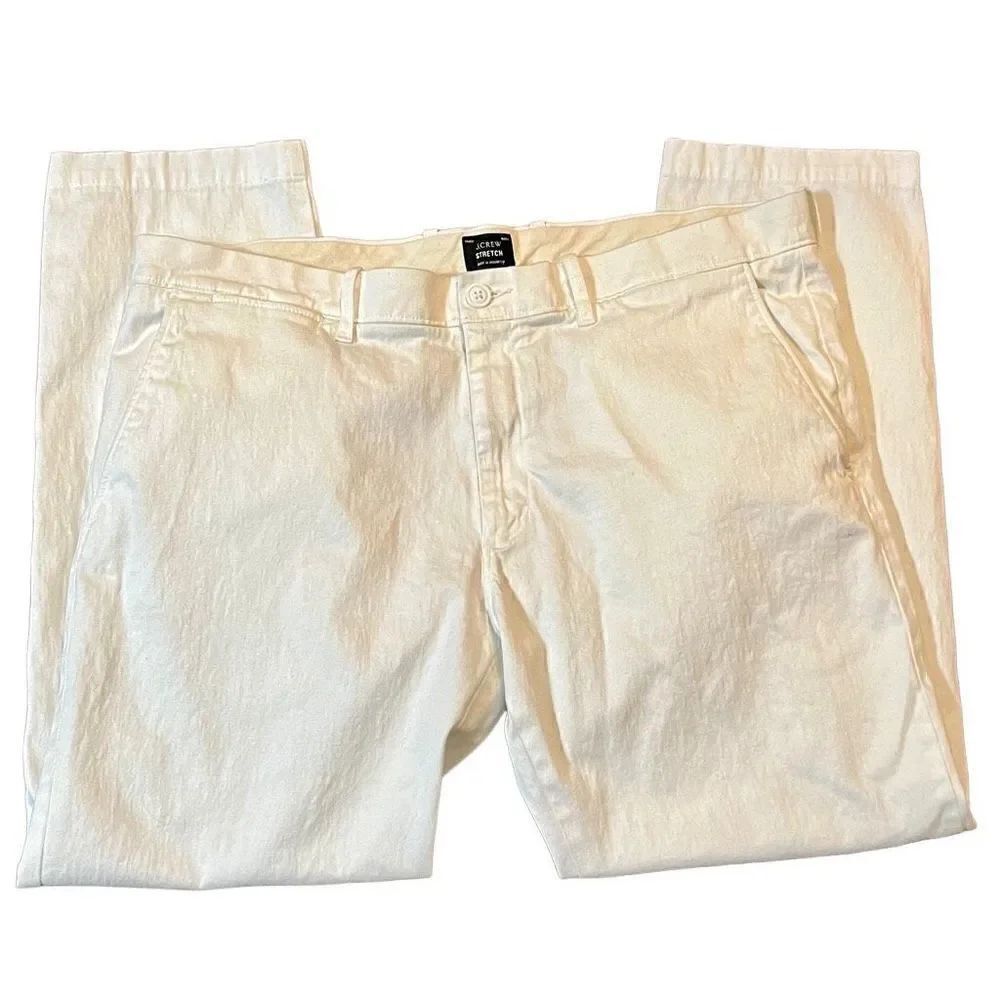J.Crew Women’s White Stretch Chino Pants 36/32